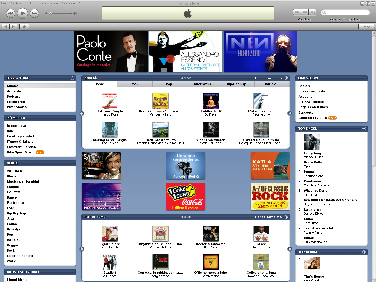 iTunes Marzo 2007 